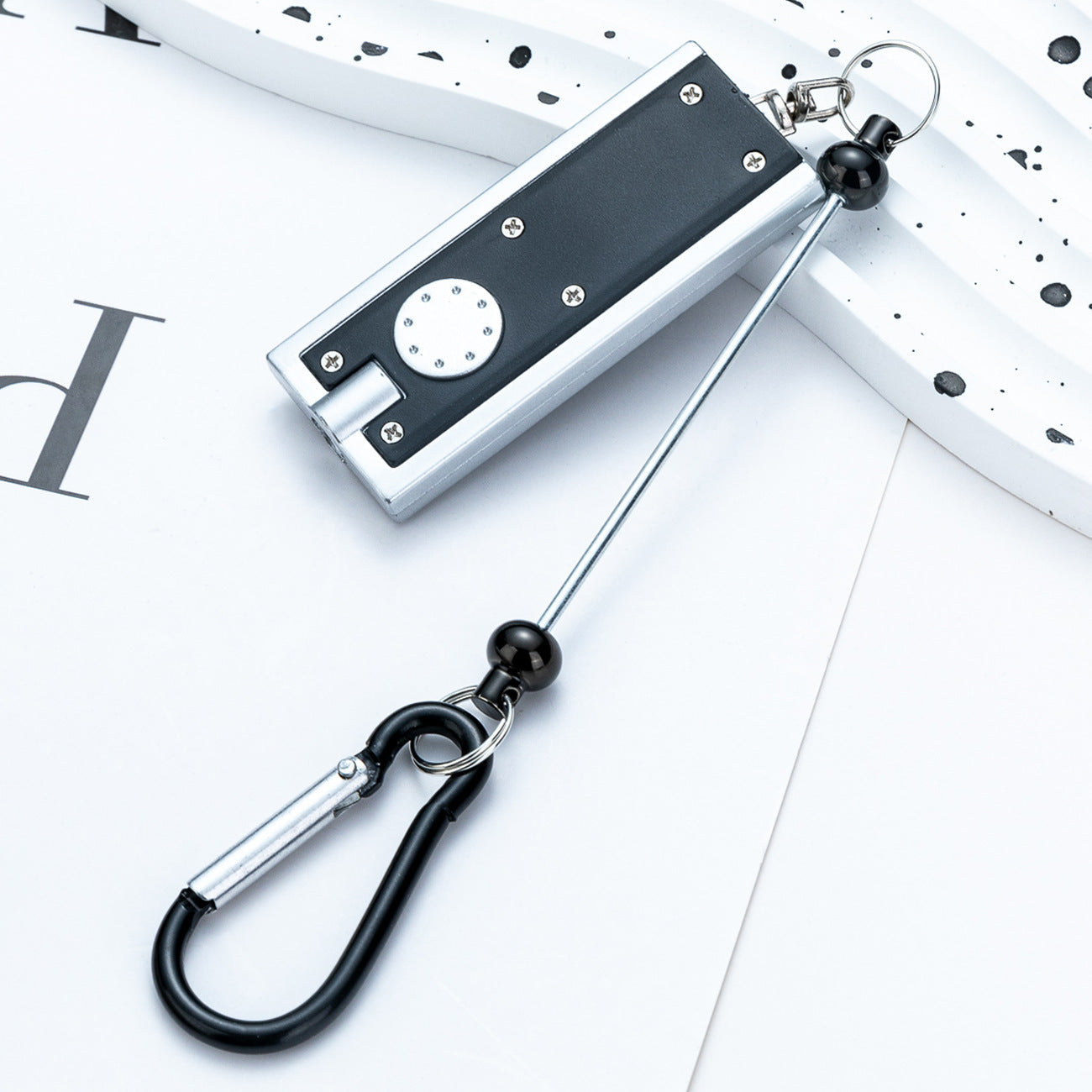 Wholesale DIY Beaded LED Mountaineering Buckle Light Square LED Small Flashlight